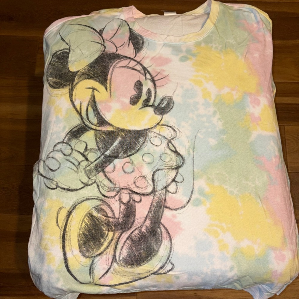 Disney Pastel Tie-Dye Minnie Mouse Sweatshirt